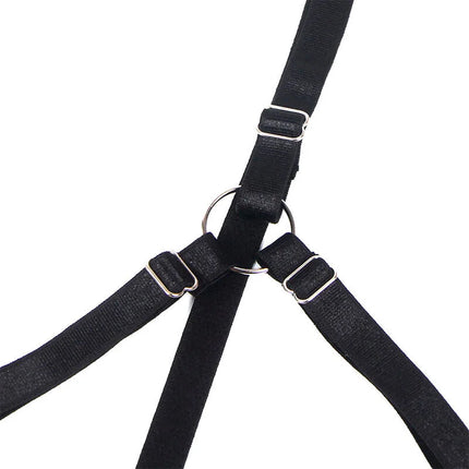 SUBBLIME - 955205 BH-SET MIT VERSTELLBARER SCHWARZER SCHLEIFE L/XL - Sexy Dessous-Set