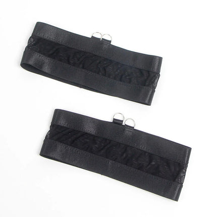 SUBBLIME - 955236 SCHWARZER BONDAGE-BH MIT STRUMPFBAND-SET S/M - Sexy Dessous-Set