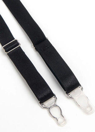 SUBBLIME - 955236 SCHWARZER BONDAGE-BH MIT STRUMPFBAND-SET S/M - Sexy Dessous-Set
