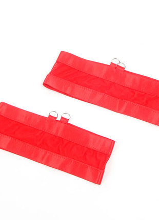 SUBBLIME - 955267 ROTER BONDAGE-BH MIT STRUMPFBAND-SET L/XL - Sexy Dessous-Set