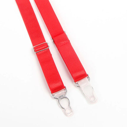 SUBBLIME - 955267 ROTER BONDAGE-BH MIT STRUMPFBAND-SET L/XL - Sexy Dessous-Set