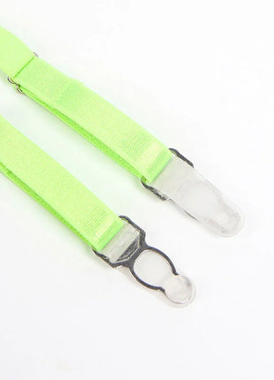 SUBBLIME - 955311 BH-SET MIT SPITZE UND STRUMPFBAND GRÜN UND BLAU S/M - Strumpfband Set