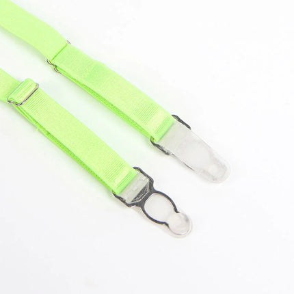SUBBLIME - 955328 BH-SET MIT SPITZE UND STRUMPFBAND GRÜN UND BLAU L/XL - Strumpfband Set