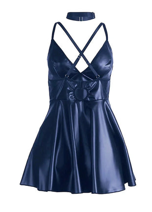SUBBLIME - 955427 KLEID MIT BLAUEN LEDERTRÄGERN L/XL