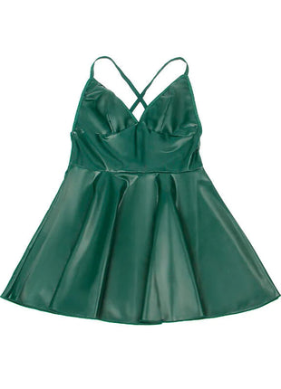 SUBBLIME - 955434 KLEID MIT GRÜNEN LEDERTRÄGERN S/M