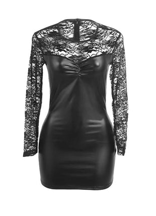 SUBBLIME - 955601 LANGÄRMELIGES KLEID MIT SCHWARZER SPITZE L/XL
