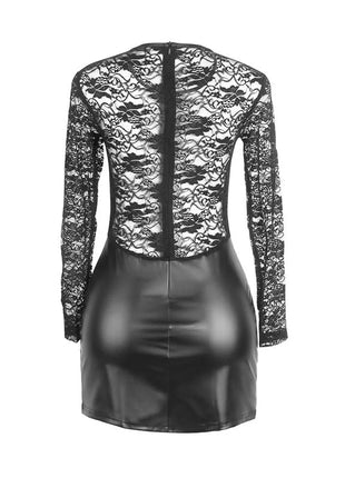 SUBBLIME - 955601 LANGÄRMELIGES KLEID MIT SCHWARZER SPITZE L/XL