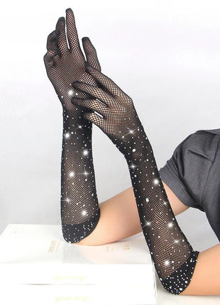 SUBBLIME - 957469SHINE TRANSPARENTE HANDSCHUHE SCHWARZ S/M