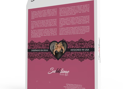 Pink und schwarze spitzenverpackung für subblime babydoll floral laces rot s m produkt