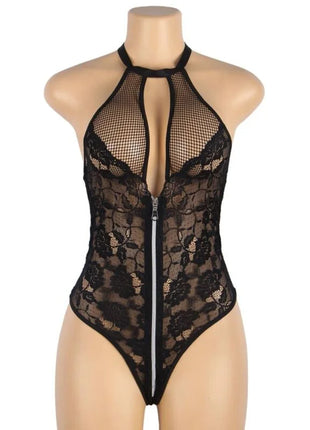 SUBBLIME - BODY MIT BLUMENSPITZE UND REISSVERSCHLUSS SINNLICH UND ELEGANT - Bodys