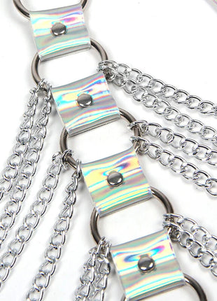 SUBBLIME - 953737 BRUSTGURT MIT RINGEN UND KETTEN SILBER EINE GRÖSSE