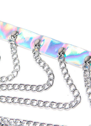 SUBBLIME - 953737 BRUSTGURT MIT RINGEN UND KETTEN SILBER EINE GRÖSSE