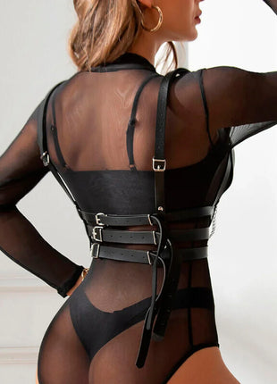 SUBBLIME - KORSETT HARNESS MIT KETTE DETAIL EINE GRÖSSE - Harness
