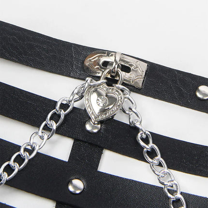 SUBBLIME - KORSETT HARNESS MIT KETTE DETAIL EINE GRÖSSE - Harness