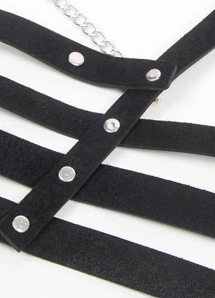 SUBBLIME - KORSETT HARNESS MIT KETTE DETAIL EINE GRÖSSE - Harness