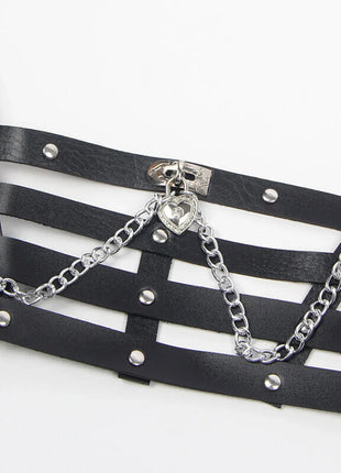 SUBBLIME - KORSETT HARNESS MIT KETTE DETAIL EINE GRÖSSE - Harness