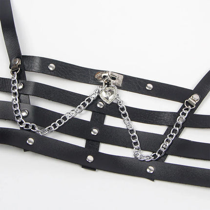 SUBBLIME - KORSETT HARNESS MIT KETTE DETAIL EINE GRÖSSE - Harness