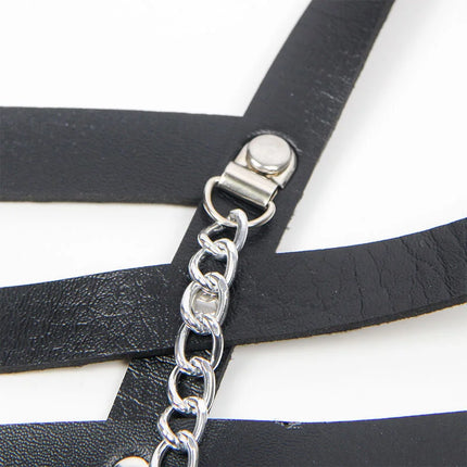 SUBBLIME - KORSETT HARNESS MIT KETTE DETAIL EINE GRÖSSE - Harness