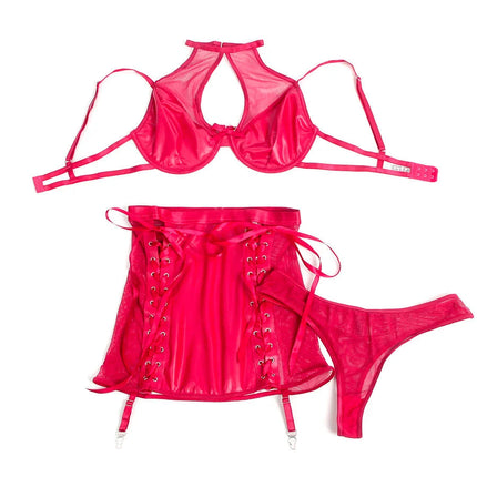SUBBLIME - LEDER-BH UND ROCK-SET - Sexy Dessous-Set