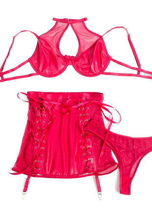 SUBBLIME - LEDER-BH UND ROCK-SET - Sexy Dessous-Set