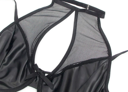 SUBBLIME - LEDER-BH UND ROCK-SET - SCHWARZ - Sexy Dessous-Set