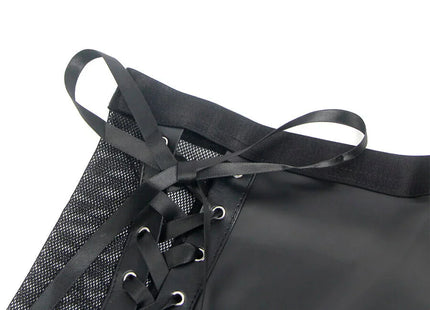 SUBBLIME - LEDER-BH UND ROCK-SET - SCHWARZ - Sexy Dessous-Set