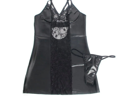 SUBBLIME - LEDERKLEID MIT BLUMENSPITZE - Sexy Kleider