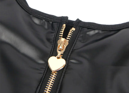SUBBLIME - LEDERKLEID MIT HERZ-REISSVERSCHLUSS - SCHWARZ - Sexy Kleider