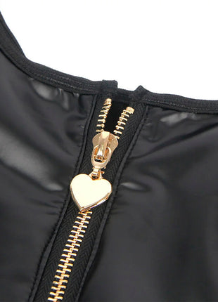 SUBBLIME - LEDERKLEID MIT HERZ-REISSVERSCHLUSS - SCHWARZ - Sexy Kleider