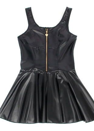 SUBBLIME - LEDERKLEID MIT HERZ-REISSVERSCHLUSS - SCHWARZ - Sexy Kleider