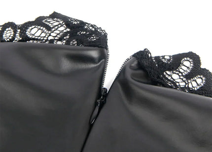 SUBBLIME - LEDERKLEID MIT SPITZENKRAGEN - Sexy Kleider