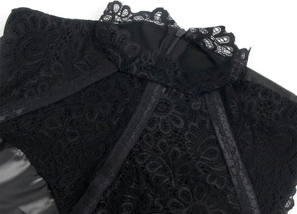 SUBBLIME - LEDERKLEID MIT SPITZENKRAGEN - Sexy Kleider