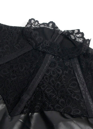 SUBBLIME - LEDERKLEID MIT SPITZENKRAGEN - Sexy Kleider