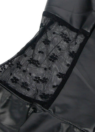 SUBBLIME - LEDERKLEID MIT SPITZENREISSVERSCHLUSS - SCHWARZ - Sexy Kleider