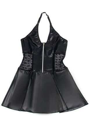 SUBBLIME - LEDERKLEID MIT SPITZENREISSVERSCHLUSS - SCHWARZ - Sexy Kleider