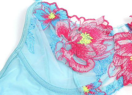 SUBBLIME - SEXY SET MIT BLUMENSTICKEREI - Sexy Dessous-Set