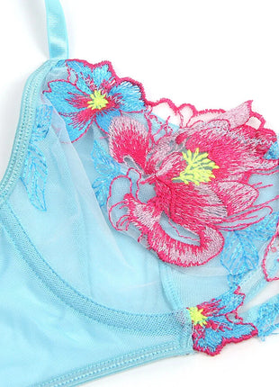 SUBBLIME - SEXY SET MIT BLUMENSTICKEREI - Sexy Dessous-Set