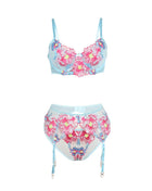 SUBBLIME - SEXY SET MIT BLUMENSTICKEREI - Sexy Dessous-Set