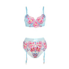 SUBBLIME - SEXY SET MIT BLUMENSTICKEREI - Sexy Dessous-Set