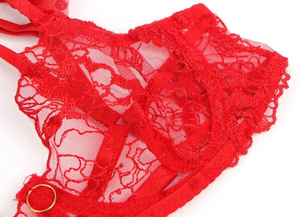 SUBBLIME - SPITZEN-BH UND STRUMPFBAND-SET - Sexy Dessous-Set