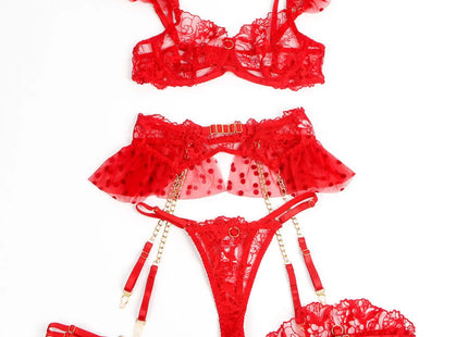 SUBBLIME - SPITZEN-BH UND STRUMPFBAND-SET - Sexy Dessous-Set