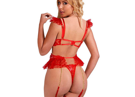 SUBBLIME - SPITZEN-BH UND STRUMPFBAND-SET - Sexy Dessous-Set