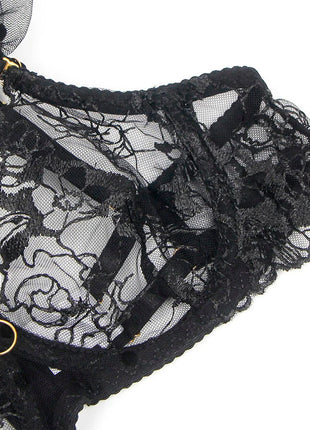 SUBBLIME - SPITZEN-BH UND STRUMPFBAND-SET - Sexy Dessous-Set