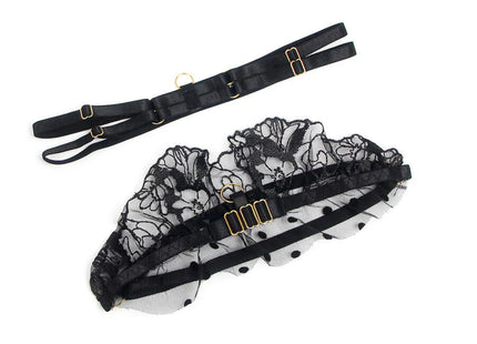 SUBBLIME - SPITZEN-BH UND STRUMPFBAND-SET - Sexy Dessous-Set