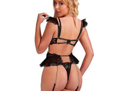 SUBBLIME - SPITZEN-BH UND STRUMPFBAND-SET - Sexy Dessous-Set