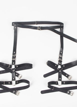 SUBBLIME - Verführerische Strumpfhose mit Ringen Einheitsgröße - Gürtel-Harness