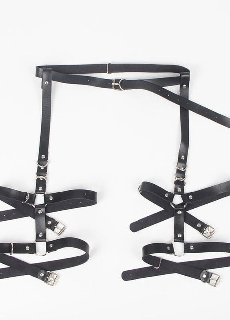 SUBBLIME - Verführerische Strumpfhose mit Ringen Einheitsgröße - Gürtel-Harness