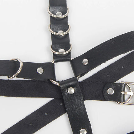 SUBBLIME - Verführerische Strumpfhose mit Ringen Einheitsgröße - Gürtel-Harness