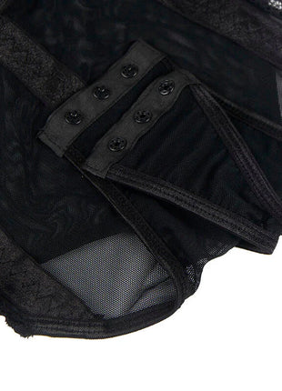 SUBBLIME - Verführerischer Body mit Spitzenakzent Schwarz - Bodys