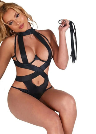 Subblime: Verführerischer Halter-Body Schwarz - Bodys